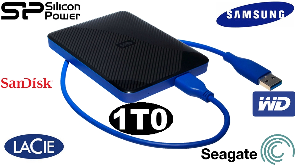 Laptop 1To,Bleu Disque Dur Externe 1to USB3.1 Type-C Disque Dur Externe Backups HDD pour PC Desktop 