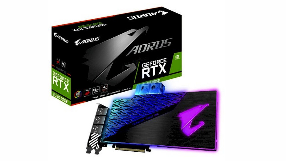 Top 10 cartes graphiques 2020 Gigabyte AORUS GeForce RTX 2080 SUPER WATERFORCE WB 8G rue montgallet