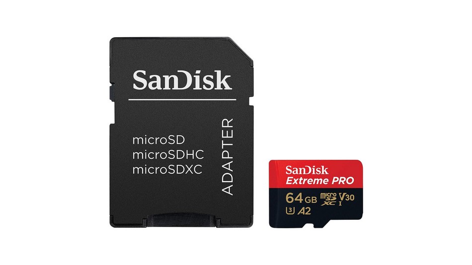 SanDisk Extreme PRO microSDXC UHS-3 V30 64 Go + Adaptateur SD - rue montgallet