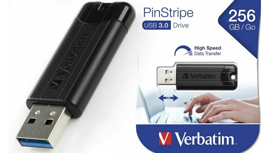 Verbatim Store « n’ Go PinStripe USB Drive 256 Go - rue montgallet