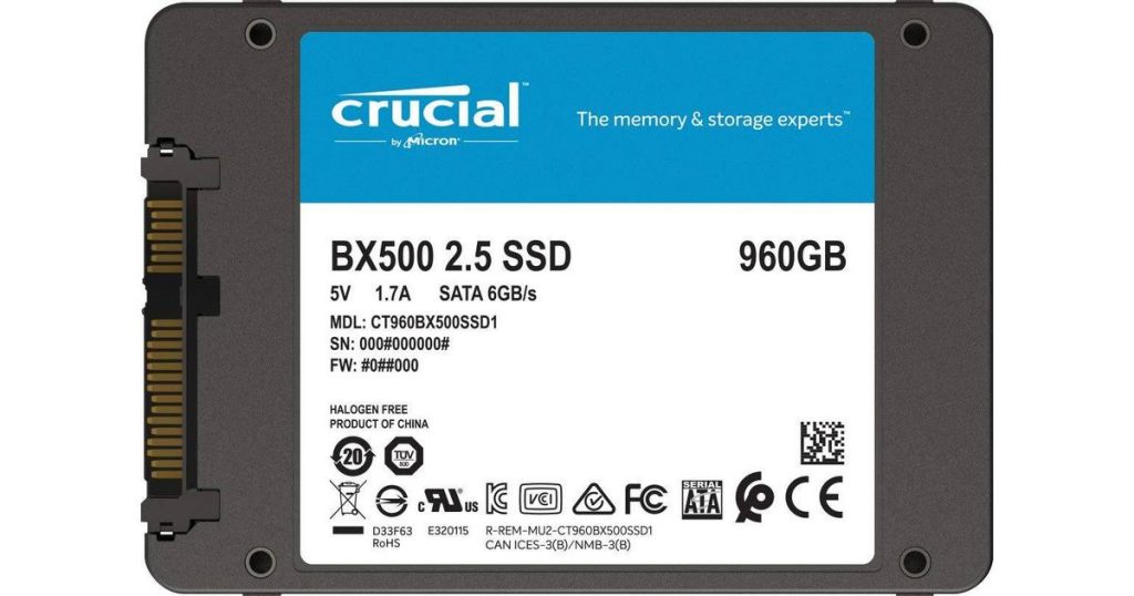 Crucial BX500 960 Go - Rue montgallet