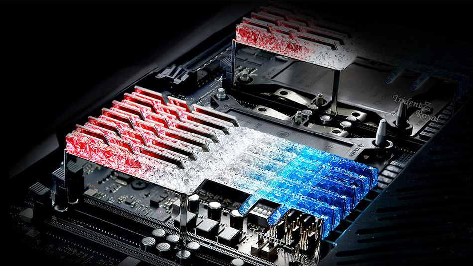 G.Skill Trident Z Royal 128 Go (4x32Go) DDR4 3600 MHz CL18 - Or - Rue montgallet