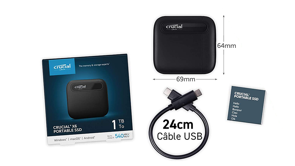 Crucial X6 Portable - Rue montgallet