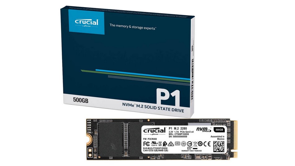 Crucial P1 M.2 PCIe NVMe 500 Go - Rue montgallet
