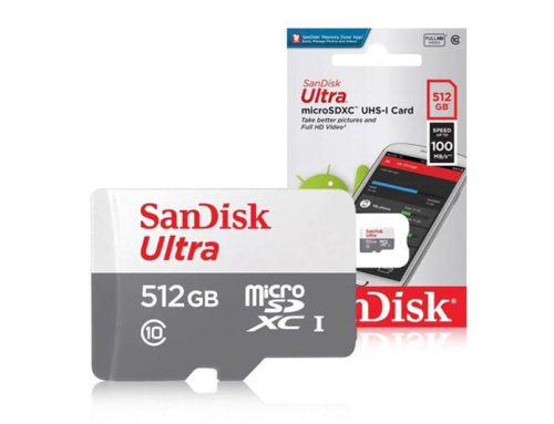 SanDisk Ultra microSDXC 512 Go + adaptateur SD, pour le stockage mobile