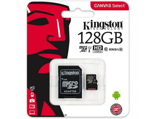 Kingston Canvas Select SDCS/128GB, une carte mémoire pour plus de capacité de stockage