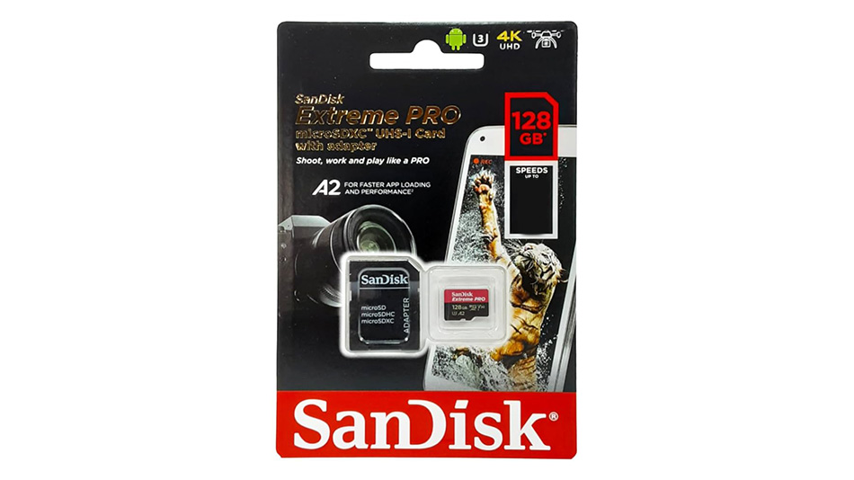 SanDisk Extreme Pro microSDXC UHS-I U3 V30 A2 128 Go - Rue montgallet