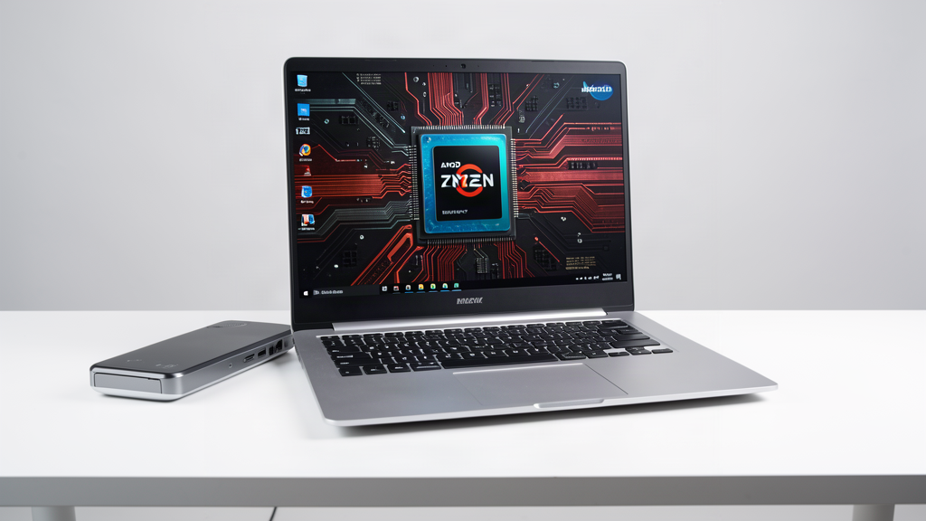 PC portable equipe d'un processeur AMD Ryzen 7